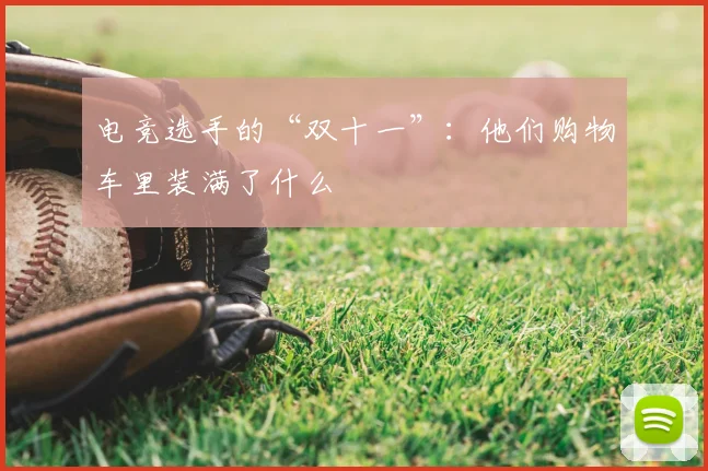 电竞选手的“双十一”：他们购物车里装满了什么